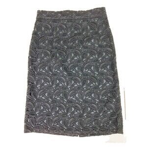 NWT Salvatore Ferragamo Black Lace Overlay Pencil Skirt Italian Made sz 40 US 4